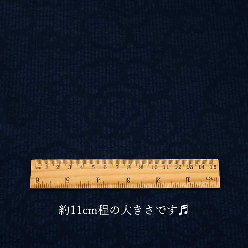 YUWA リップル 花柄生地 418213 花柄の大きさ 約11cm